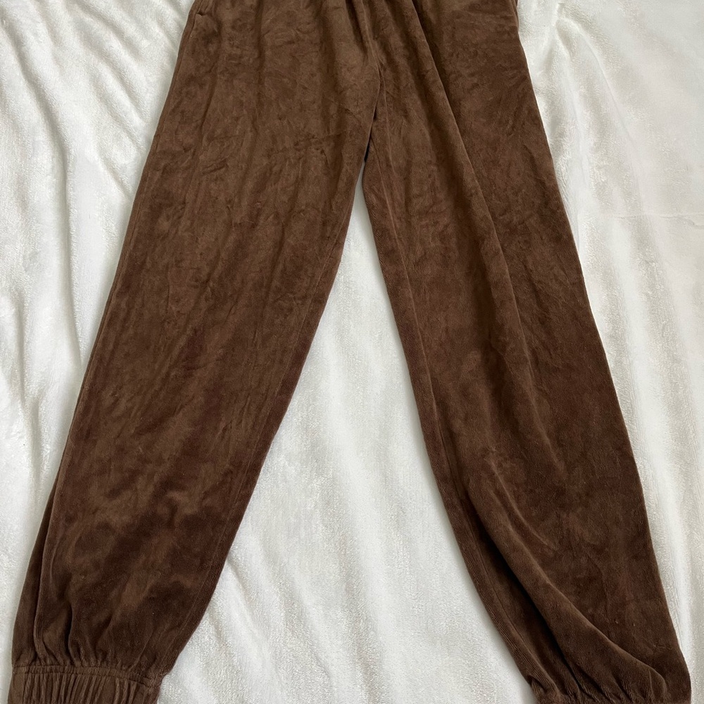 Cotton On Brown Velour Jogger Pants
